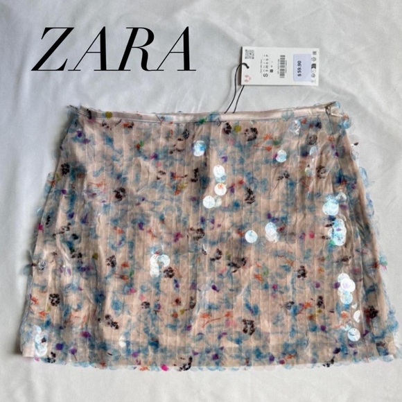 Zara sequin mini skirt - Picture 1 of 5